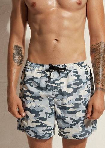 Calzedonia Formentera Badehose Herren Schwarz Weiß | AT2913PQ