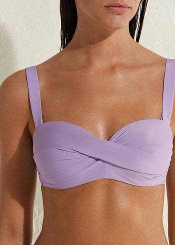 Calzedonia Gepolstert Bandeau Indonesia Bikinioberteile Damen Lila | AT1790NB