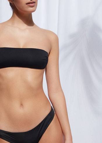 Calzedonia Gepolstert Bandeau Indonesia Strapless Bikinioberteile Damen Schwarz | AT1810LH