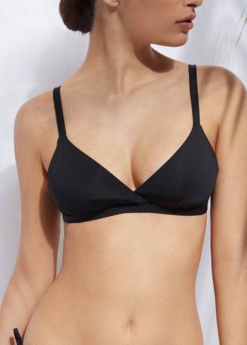 Calzedonia Gepolstert Triangle Indonesia Eco rosa Bikinioberteile Damen Schwarz | AT1920NB