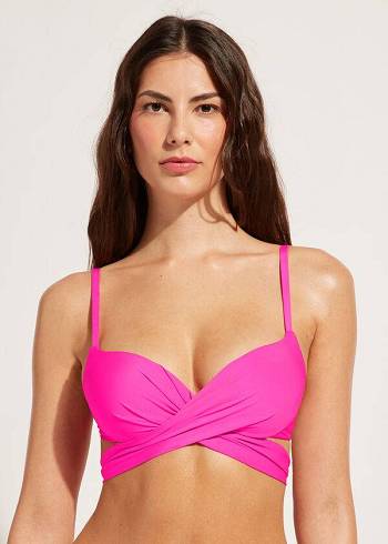 Calzedonia Graduated Gepolstert Push Up Indonesia Bikinioberteile Damen Rosa | AT1722OR