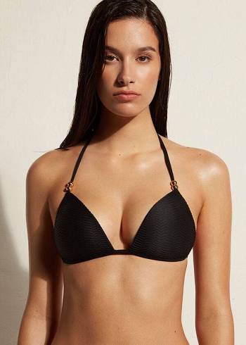 Calzedonia Graduated Gepolstert Triangle Casablanca Bikinioberteile Damen Schwarz | AT1736VD