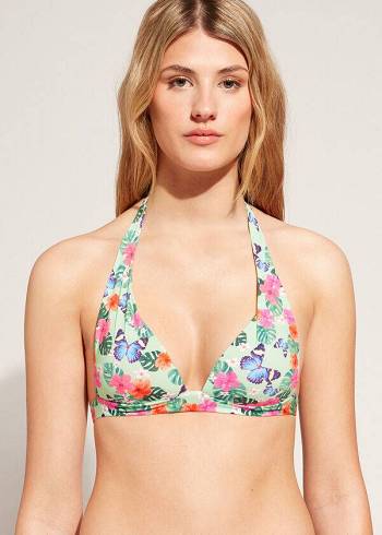 Calzedonia Graduated Gepolstert Triangle Malibu Bikinioberteile Damen Mehrfarbig | AT1743RW