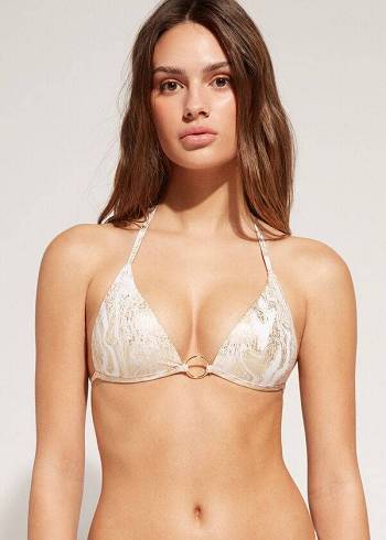Calzedonia Graduated Gepolstert Triangle Melbourne Bikinioberteile Damen Gold | AT1745YU