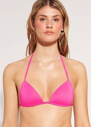 Calzedonia Graduated Soft Gepolstert Triangle Indonesia Bikinioberteile Damen Rosa | AT1762VD