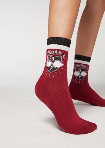 Calzedonia Harry Potter Kurzes Sport Socken Damen Rot | AT2442FM
