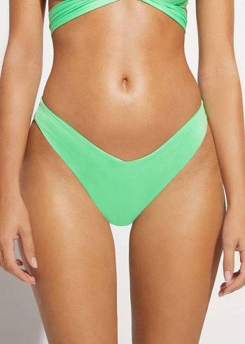 Calzedonia High Cut Indonesia Eco Bikinihosen Damen Mintfarben | AT1396XF