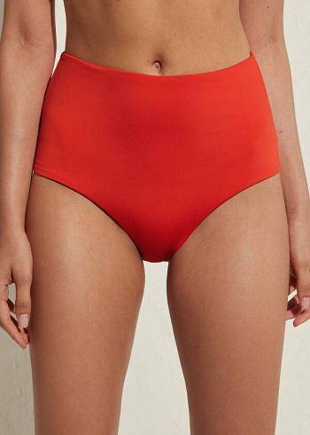 Calzedonia High Shaper Taille Indonesia Eco Bikinihosen Damen Rot | AT1405RW