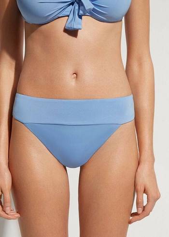 Calzedonia High Taille Brazilian Indonesia Eco Bikinihosen Damen Blau | AT1418JJ