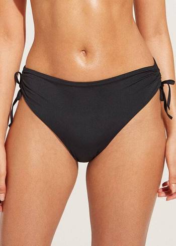 Calzedonia High-Taille Drawstring Indonesia Bikinihosen Damen Schwarz | AT1455WY