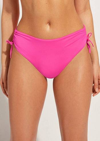 Calzedonia High-Taille Drawstring Indonesia Bikinihosen Damen Rosa | AT1457RW