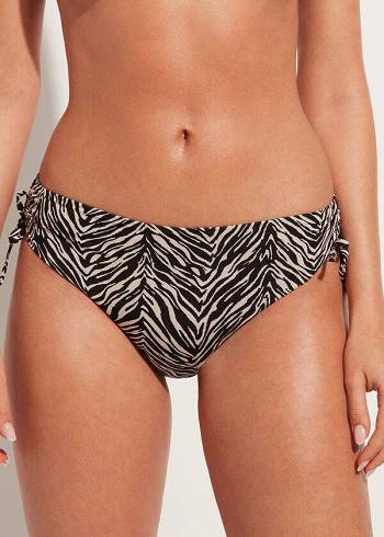 Calzedonia High-Taille Drawstring Nairobi Bikinihosen Damen Schwarz | AT1460UT
