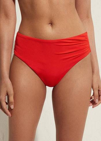 Calzedonia High Taille Indonesia Eco Bikinihosen Damen Rot | AT1425BC