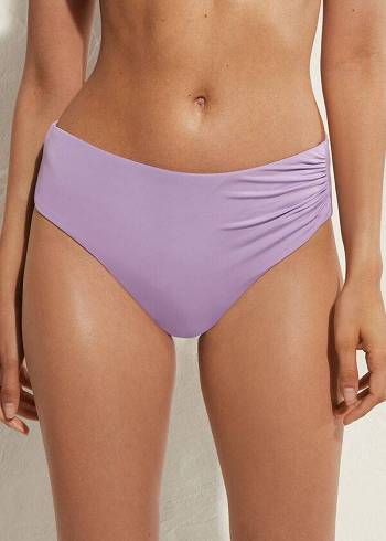 Calzedonia High Taille Indonesia Eco Bikinihosen Damen Lila | AT1428QZ