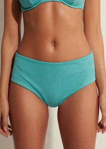 Calzedonia High Taille Marsiglia Bikinihosen Damen Türkis | AT1436OR