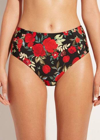 Calzedonia High Taille Reversible Nizza Bikinihosen Damen Rosa | AT1437PQ