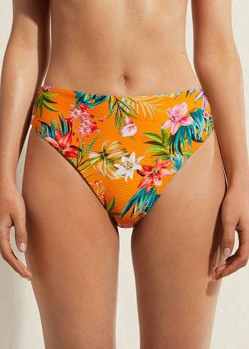 Calzedonia High Taille Rio Eco Bikinihosen Damen Orange | AT1438AP