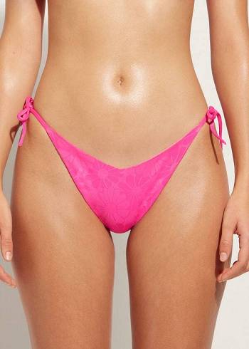 Calzedonia High V-Cut Brazilian Antibes Bikinihosen Damen Rosa | AT1410OR