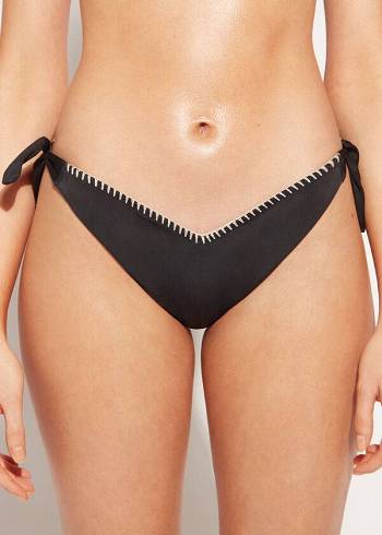 Calzedonia High V-Cut Brazilian Mumbai Bikinihosen Damen Schwarz | AT1412AP