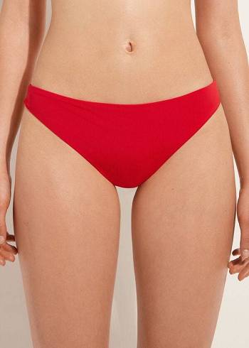 Calzedonia Indonesia Eco Low rise Bikinihosen Damen Rot | AT1477BC