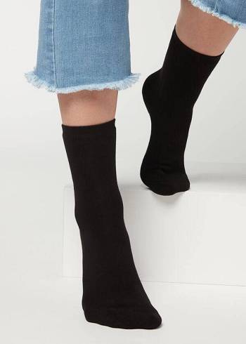Calzedonia Kurzes Baumwoll Thermal Socken Damen Schwarz | AT2490KI