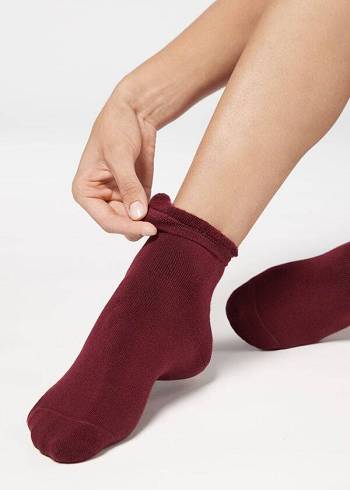 Calzedonia Kurzes Baumwoll Thermal Socken Damen Rot | AT2491JJ