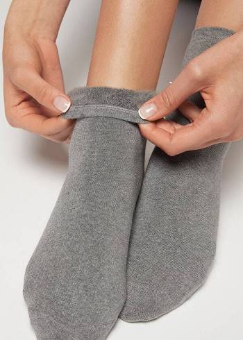 Calzedonia Kurzes Baumwoll Thermal Socken Damen Grau | AT2493GL