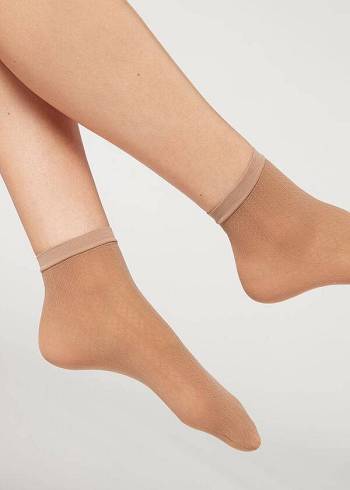 Calzedonia Kurzes Diamond Patterned Eco Socken Damen Beige | AT2495DN