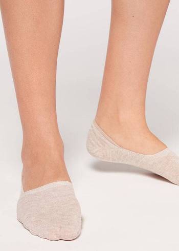 Calzedonia Linen and Viscose Invisible Socken Damen Beige | AT2216OR