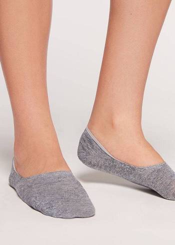 Calzedonia Linen and Viscose Invisible Socken Damen Blau | AT2218AP