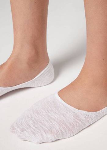 Calzedonia Linen and Viscose Invisible Socken Damen Weiß | AT2219SO