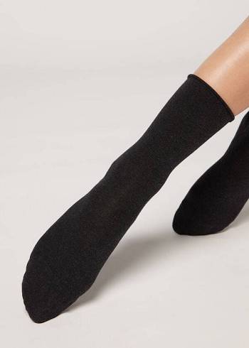 Calzedonia Non-Elastic Baumwoll Ankle Kurzes Socken Damen Grau | AT2450YU