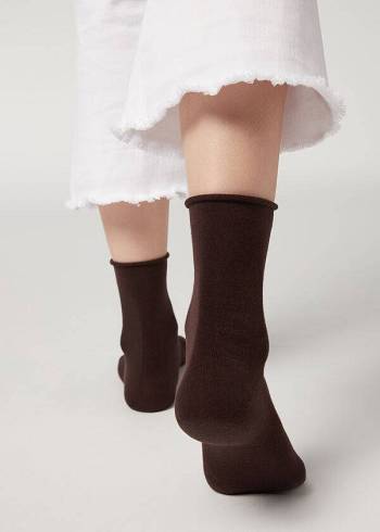 Calzedonia Non-Elastic Baumwoll Ankle Kurzes Socken Damen Braun | AT2451TV