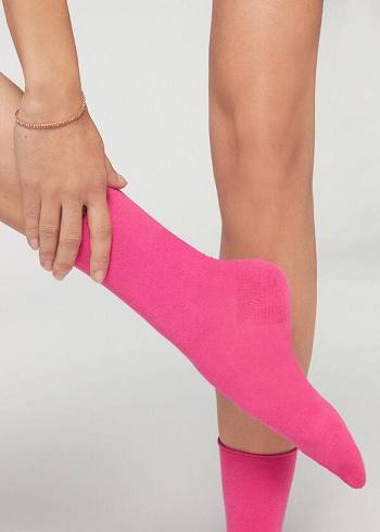 Calzedonia Non-Elastic Baumwoll Ankle Kurzes Socken Damen Rosa | AT2458BC
